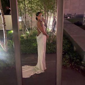 Norma Kamali Cross Back Bias Gown